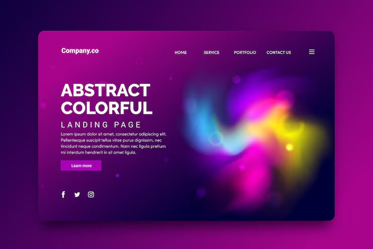 Colorful abstract gradient representing generative art